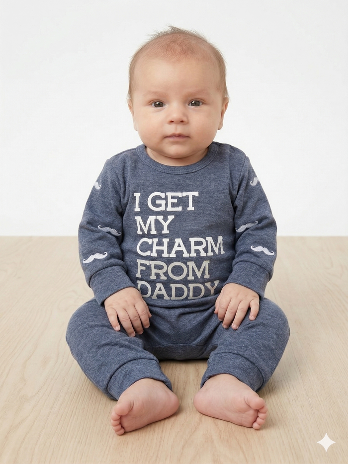 Daddy's Little man-Capasil- Long Sleeve- Summer Romper