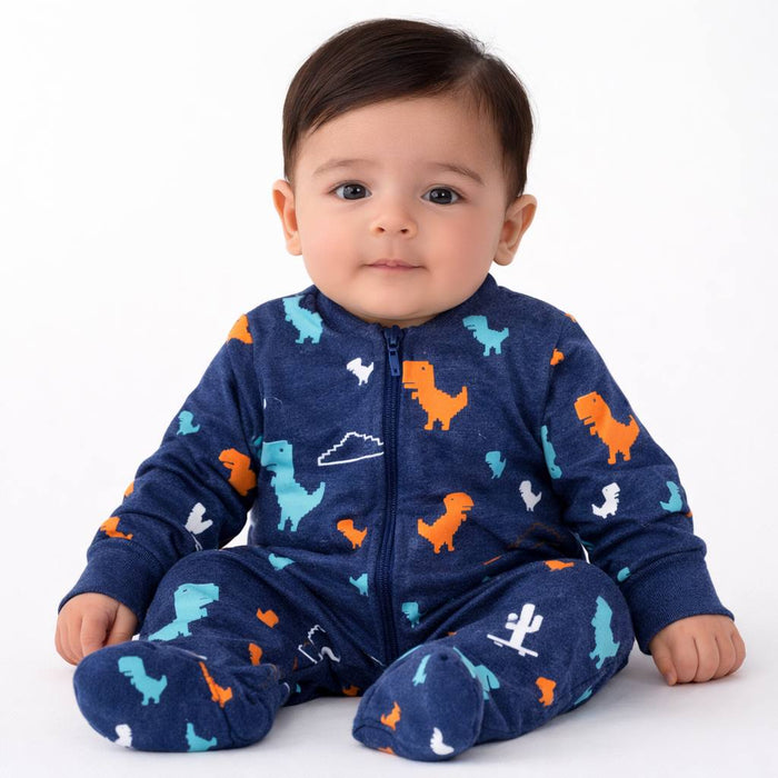 Dinos -Zipper- Long Sleeve- Summer Romper