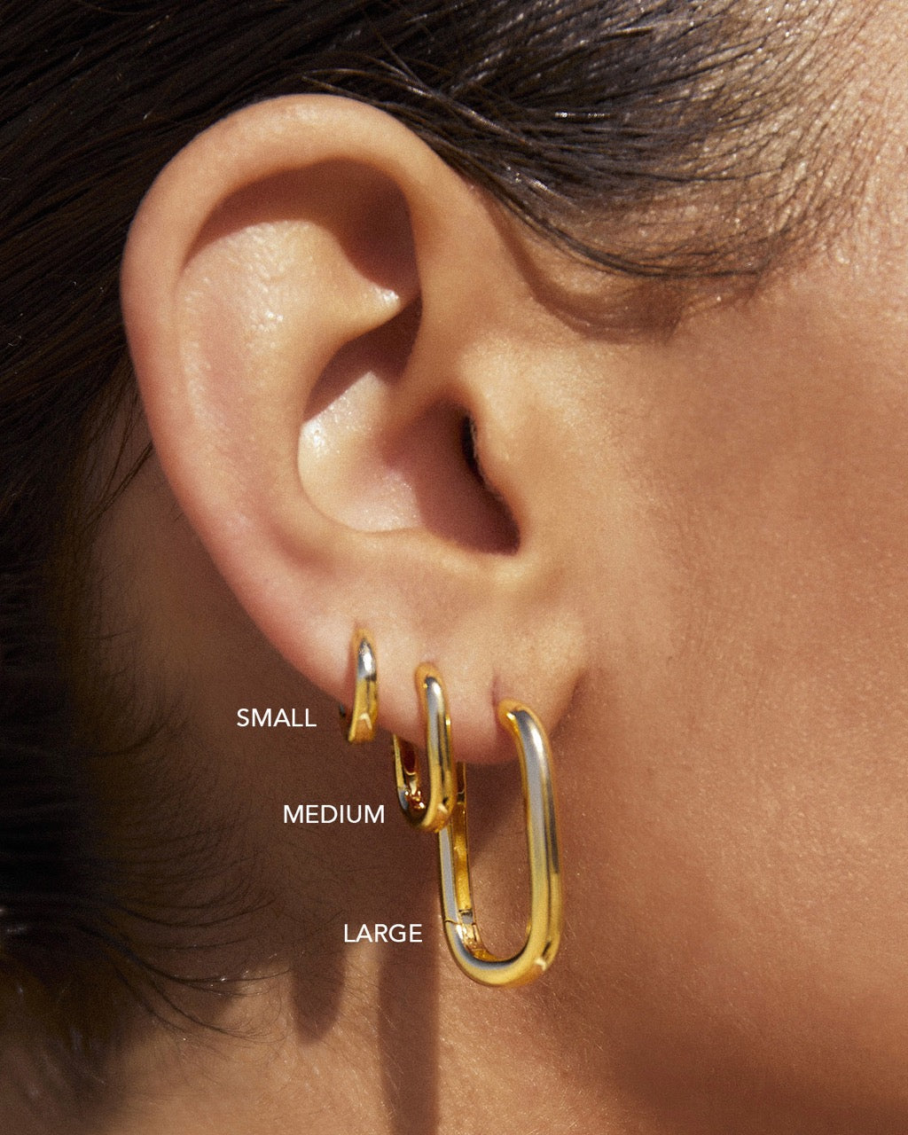 Link-Up Gold Hoop Huggies - Small