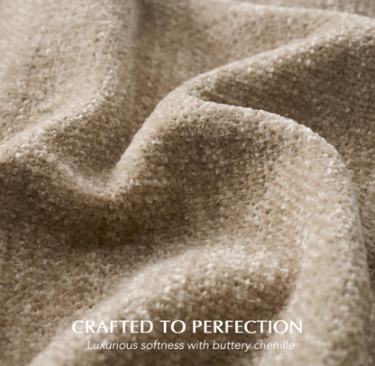 Soft Chenille Throw Blanket 🖤 Cozy Lightweight Woven Knit with Tassels – Stylish All-Season Sofa, Bed & Travel Blanket, Perfect Gift for Home & Holidays