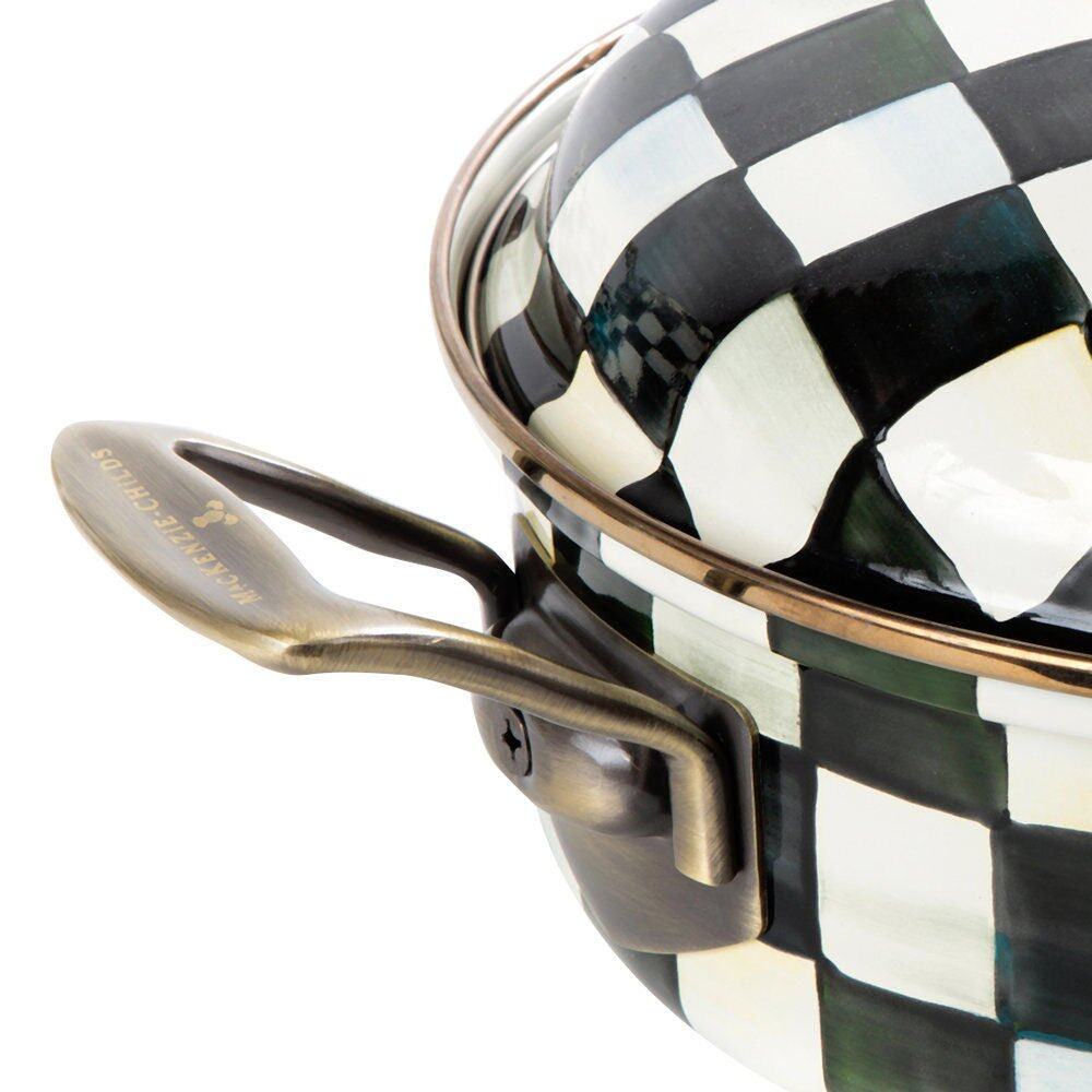Mackenzie-Childs Courtly Check Enamel 5 Qt. Casserole