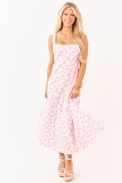 Carnation Cotton Floral Print Sleeveless Maxi Dress