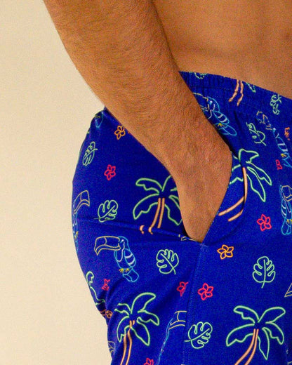 Men's Neon Palms Swim Trunks