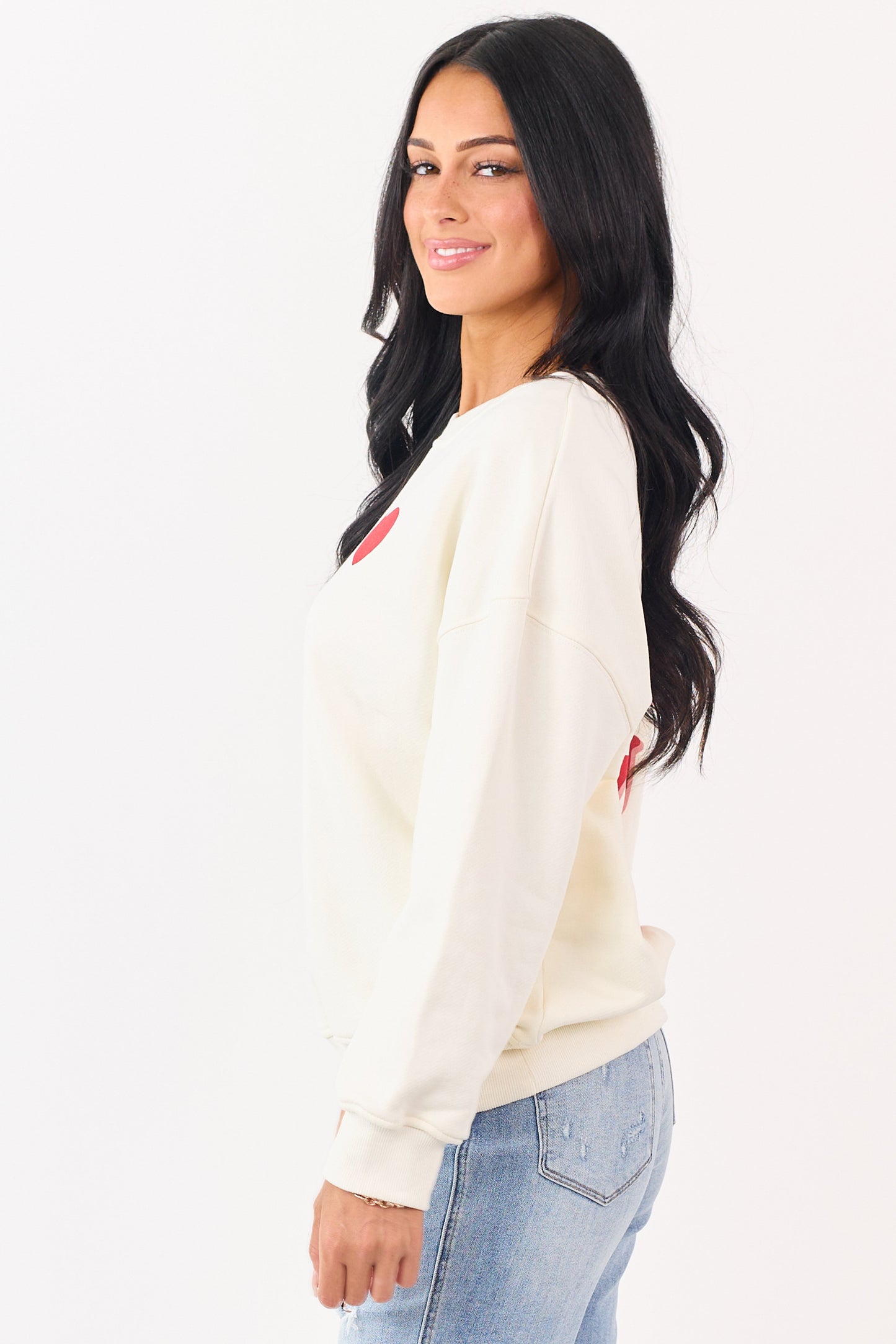 Cream 'I Love You Baby' Long Sleeve Sweatshirt