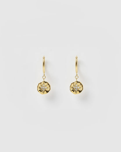 Estrella Gold & Zircon Hoop Huggies