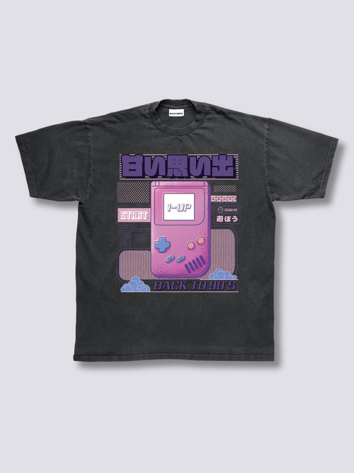 Front Print - Gameboy Vintage T-Shirt