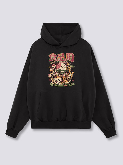 Front Print - Hungry Neko Hoodie