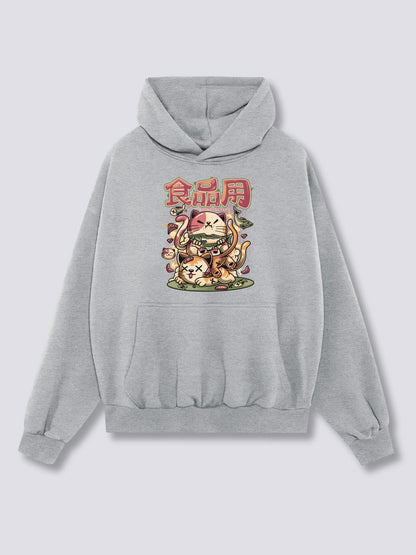 Front Print - Hungry Neko Hoodie