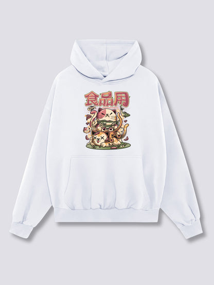 Front Print - Hungry Neko Hoodie