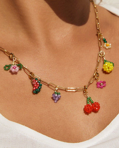 Grape Beaded Charm