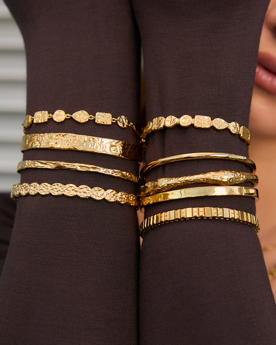 Jayde Gold Cuff Bracelet