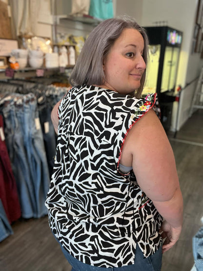 Animal Print with Embroidery