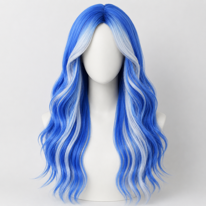"Arya" - Long Blue Two Tone Wig