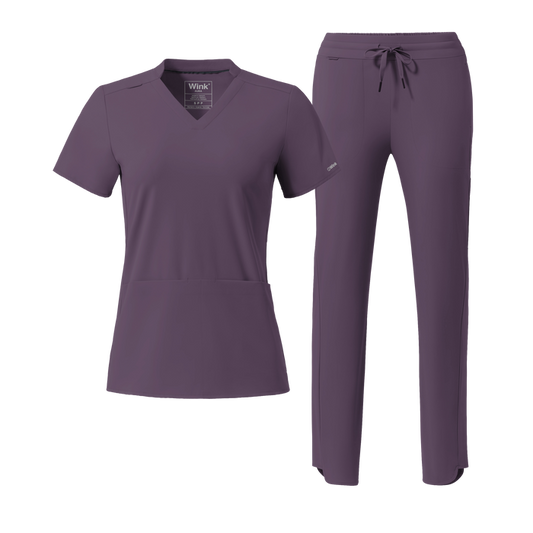 Aura V-Neck and Tapered Leg Scrub Set