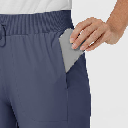 AURA Women's Grace Mid Rise Bootcut Scrub Pant - Slate Blue