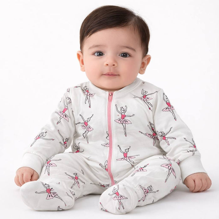 Ballet-Zipper- Long Sleeve- Summer Romper