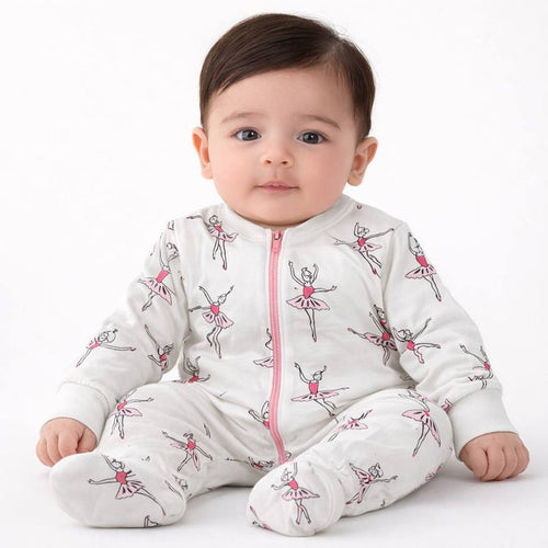 Ballet-Zipper- Long Sleeve- Summer Romper