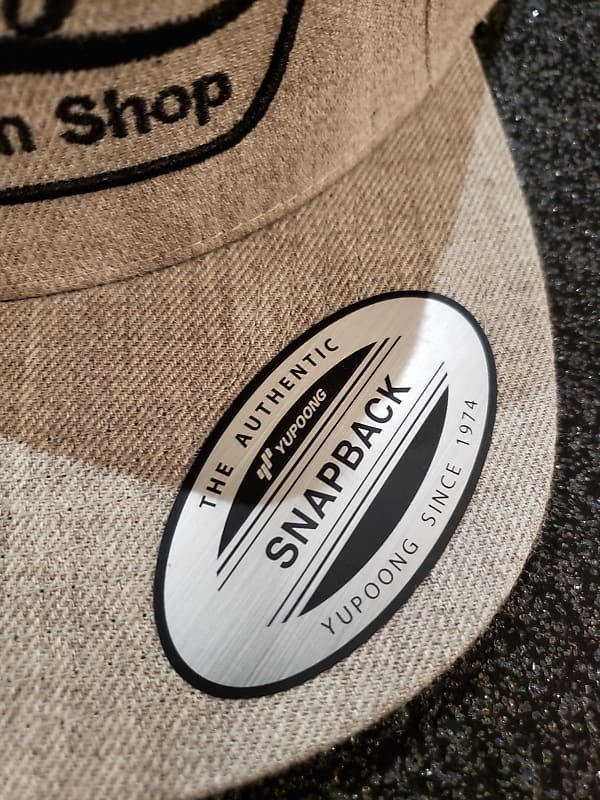Bentley's Drum Shop Clothback Snapback Hat in Pepper Grey w/ Black Logo