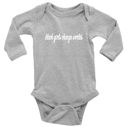 Long Sleeve Baby Bodysuit / Heather Grey / NB
