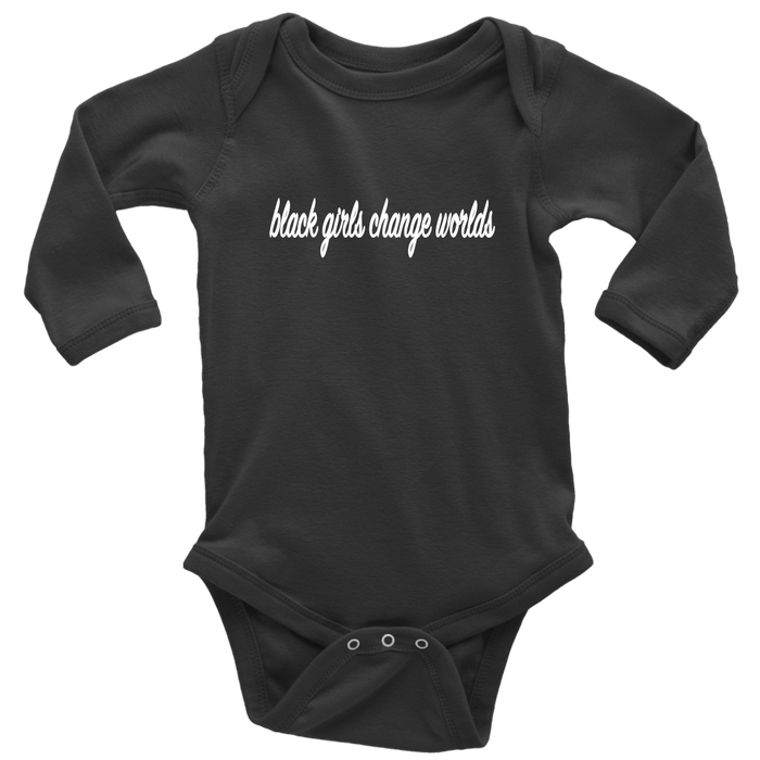 Long Sleeve Baby Bodysuit / Black / NB