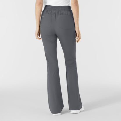 Boundless Women's Flare Leg Scrub Pant Pewter back view