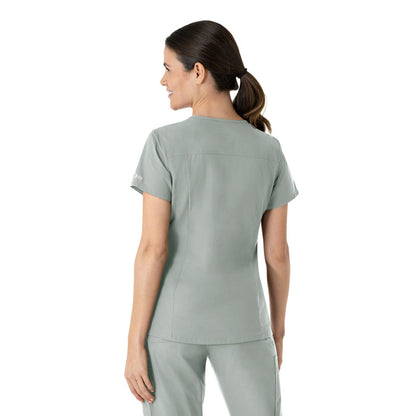 Carhartt Force Essentials Women's V-Neck Scrub Top - Grey back