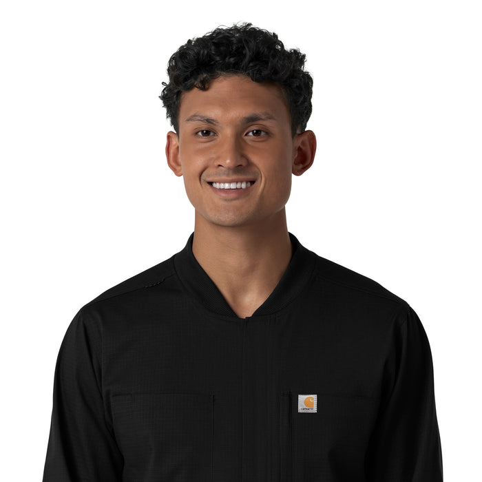 Rugged Flex RSCU Men's Ripstop Coverall Black front detail