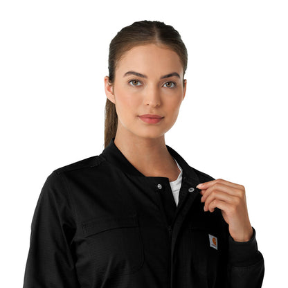 Rugged Flex RSCU Women's Ripstop Coverall Black side detail 1
