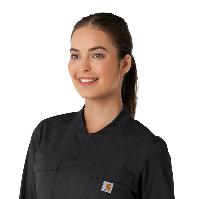 Rugged Flex RSCU Women's Ripstop Coverall Pewter front detail