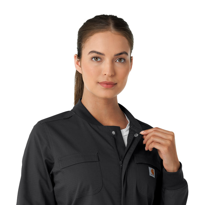 Rugged Flex RSCU Women's Ripstop Coverall Pewter side detail 1