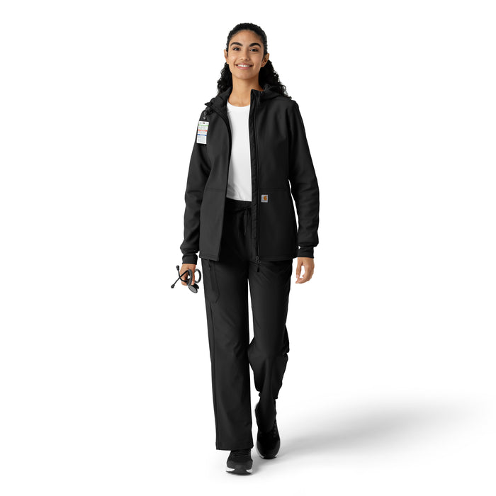 Layers Women's Bonded Fleece Hoodie Black full scrub set