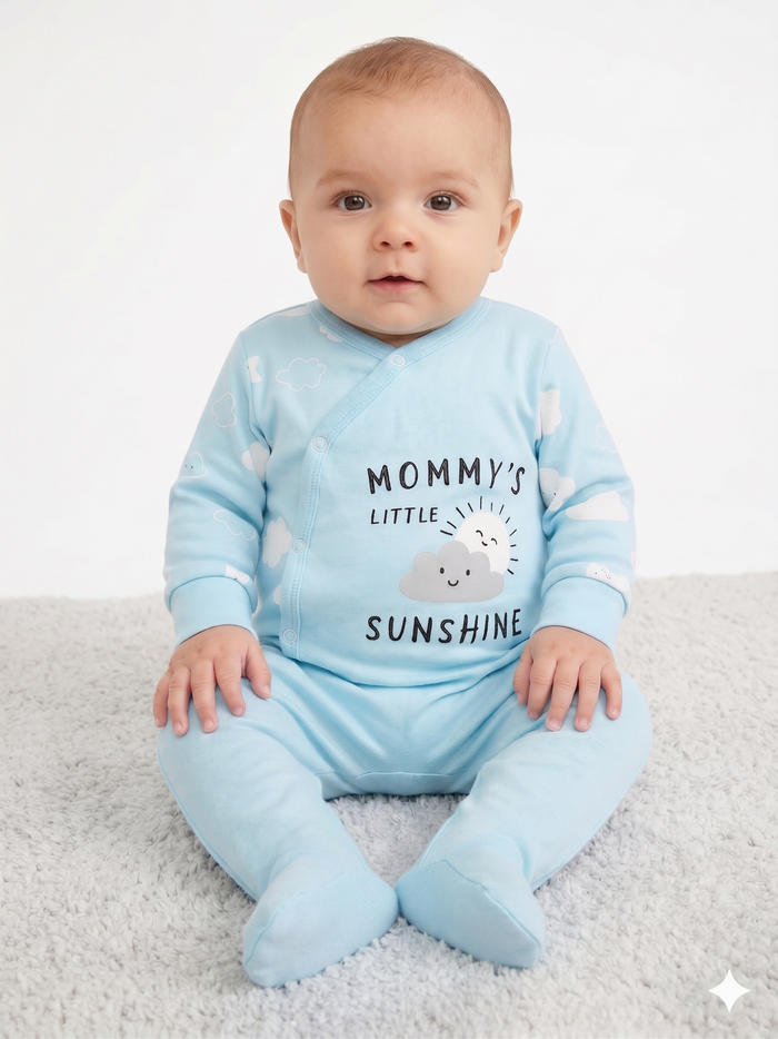 Cloud & Rainbow-Capasil- Long Sleeve- Summer Romper
