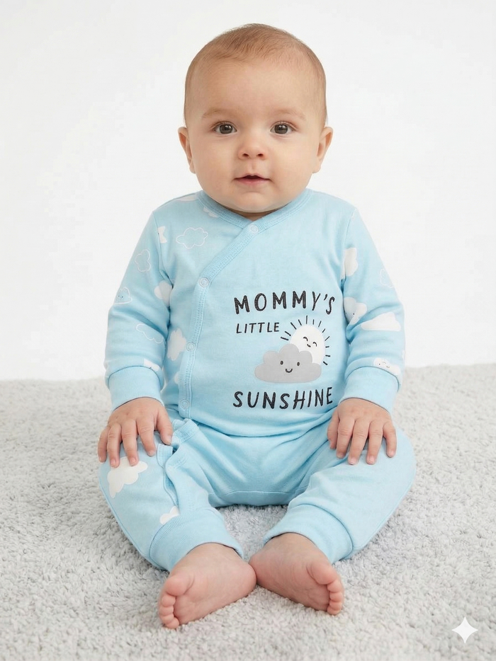 Cloud & Rainbow-Capasil- Long Sleeve- Summer Romper