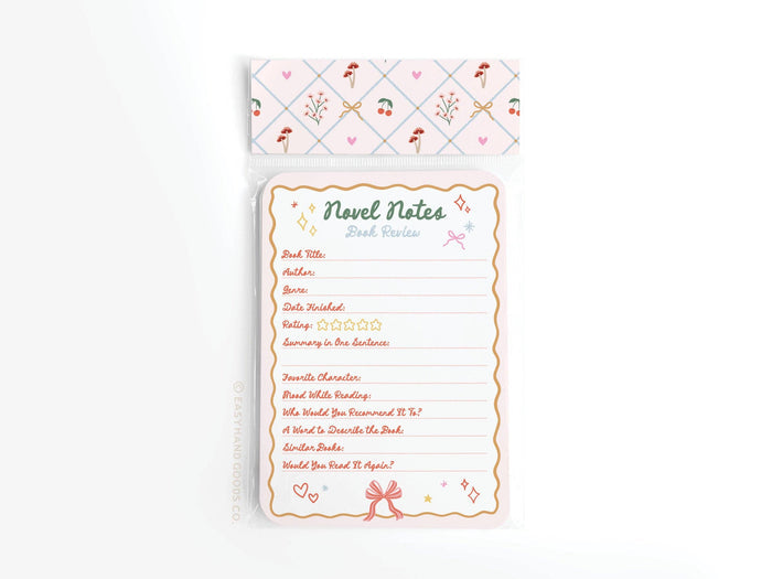 Coquette Novel Notes Book Review Card Set