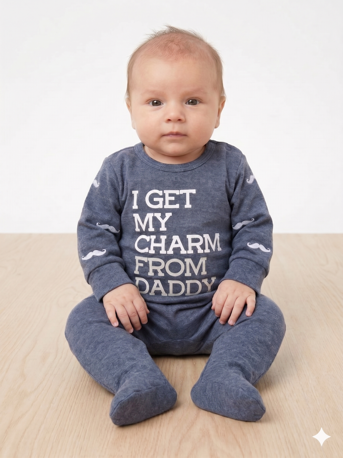 Daddy's Little man-Capasil- Long Sleeve- Summer Romper