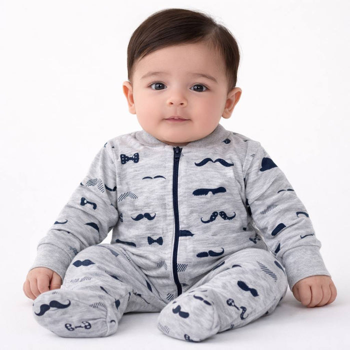 Daddy's Little man-Zipper- Long Sleeve- Summer Romper