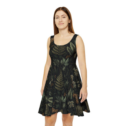 Dark Fern Skater Dress