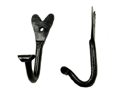 Decorative hand forged hook - Wild West Hardware