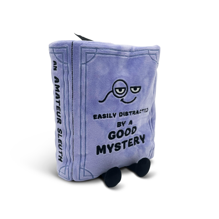 "Easily Distracted by a Good Mystery" Book Plush