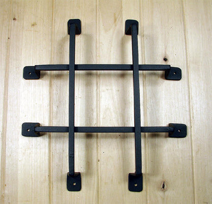Economy Rustic Speakeasy Grill Flat Tipped - Black Powder Coat finish - Wild West Hardware