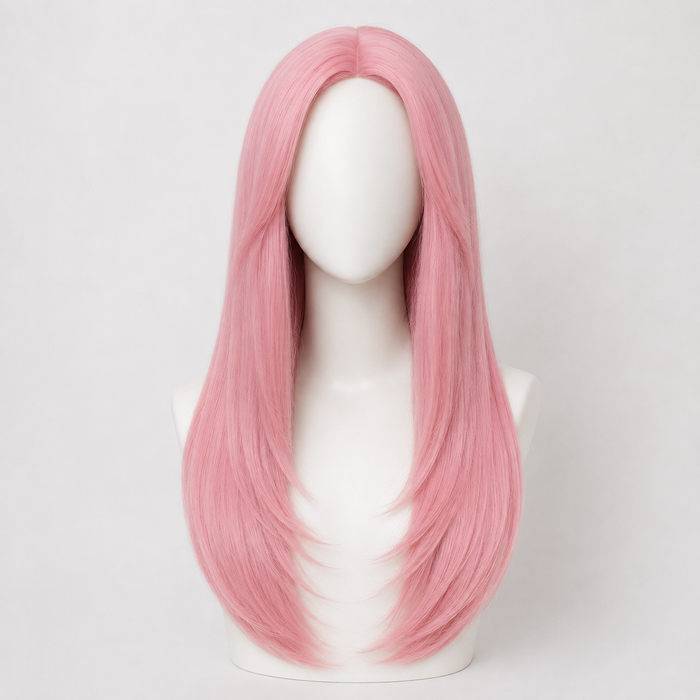 "Faith" - Layered Pink Wig