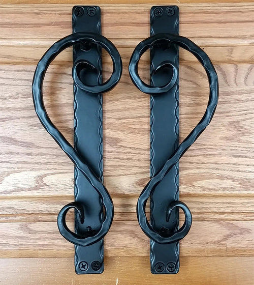 Fish Tail Scroll Door Pull / Barn Door Pull / Appliance Pull - Low Profile - 2-0Wild West Hardware