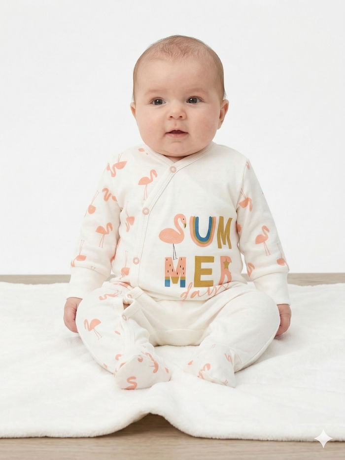 Flamingo-Capasil- Long Sleeve- Summer Romper