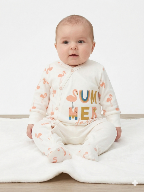 Flamingo-Capasil- Long Sleeve- Summer Romper