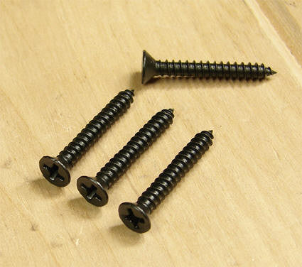 Flat Head # 6 x 1" Phillips / Self-tapping Wood Screws Black oxide finish - Wild West Hardware