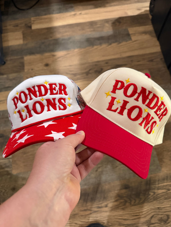 Football Themed Hats - School Colors/Names