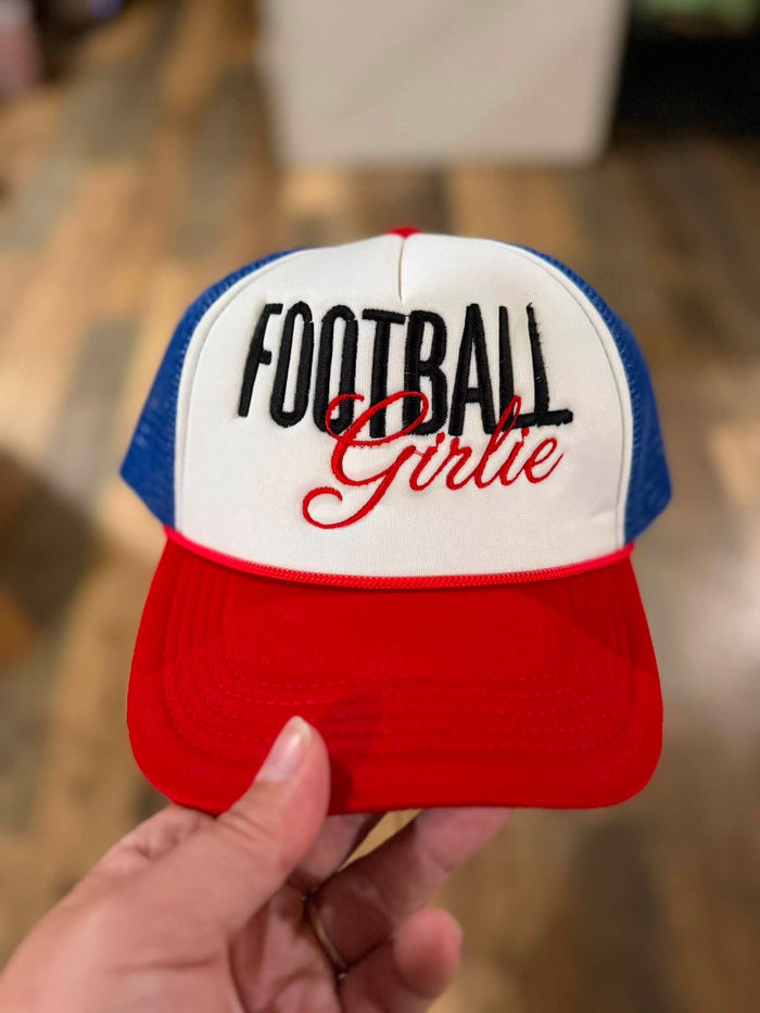 Football Themed Hats - School Colors/Names