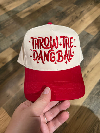 Football Themed Hats - School Colors/Names