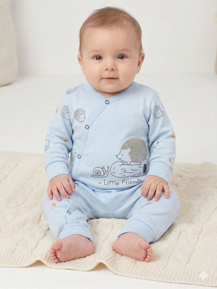 Fox & hedgehog -Capasil- Long Sleeve- Summer Romper