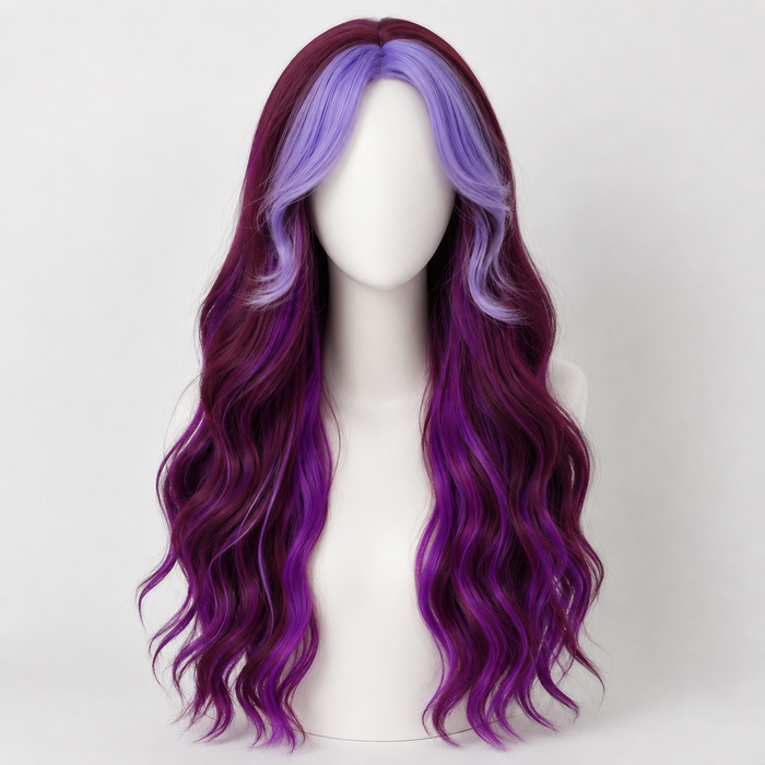 "Harmony" - Long Wavy Ombre Purple Wig